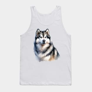 Watercolor Alaskan Malamute - Beautiful Dog Tank Top